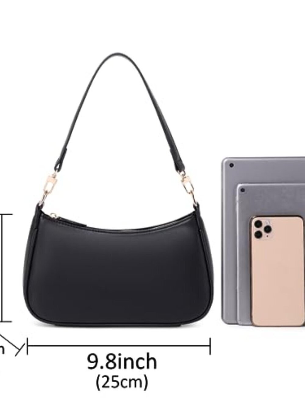 ๐ Y2K Shoulder Bag for Women PU Leather Handbag Classic Clutch Small 90s Purse - Picture 4 of 6